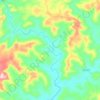 Mapa topográfico Rio Poxoréo, altitude, relevo
