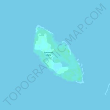 Mapa topográfico Daluman Island, altitude, relevo