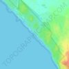 Mapa topográfico Gunnamatta Beach, altitude, relevo