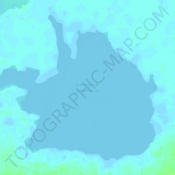 Mapa topográfico Ciénaga de Sinamaica, altitude, relevo