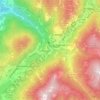 Mapa topográfico Altopiano di Piné, altitude, relevo