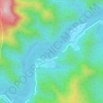 Mapa topográfico Río Toa, altitude, relevo