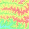 Mapa topográfico Rio Piracanjuba, altitude, relevo