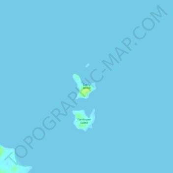 Mapa topográfico Cabog Island, altitude, relevo