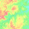 Mapa topográfico Ribeirão Boa Vista, altitude, relevo