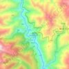 Mapa topográfico 梅里雪山国家公园景区, altitude, relevo