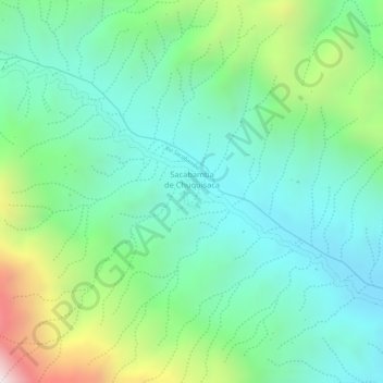 Mapa topográfico Sacabamba, altitude, relevo