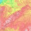 Mapa topográfico Alpes Suábios, altitude, relevo
