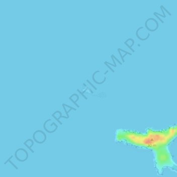 Mapa topográfico White Island, altitude, relevo