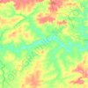 Mapa topográfico Rio das Garças, altitude, relevo