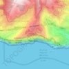 Mapa topográfico Cabo Girão, altitude, relevo