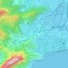 Mapa topográfico Rio Rainha, altitude, relevo