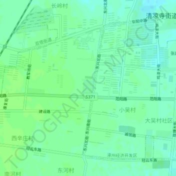 Mapa topográfico 文化广场, altitude, relevo