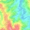 Mapa topográfico Jardim Botânico, altitude, relevo