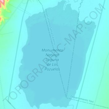 Mapa topográfico Laguna de los Pozuelos, altitude, relevo