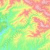 Mapa topográfico Сары-Таш, altitude, relevo