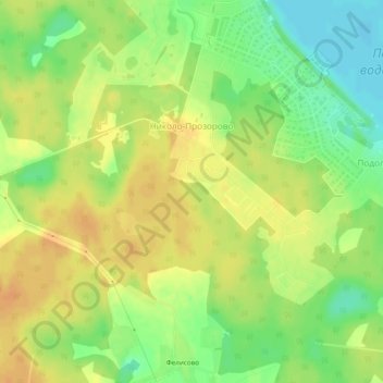 Mapa topográfico Николо-Прозорово, altitude, relevo