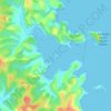 Mapa topográfico Philip Island, altitude, relevo