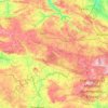 Mapa topográfico Collines de Normandie, altitude, relevo