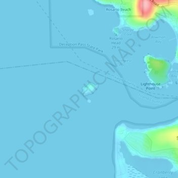 Mapa topográfico Deception Island, altitude, relevo