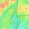 Mapa topográfico Bronx Park, altitude, relevo