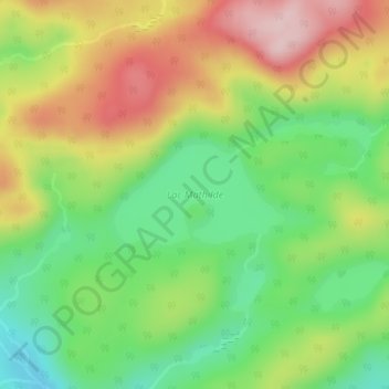 Mapa topográfico Lac Mathilde, altitude, relevo