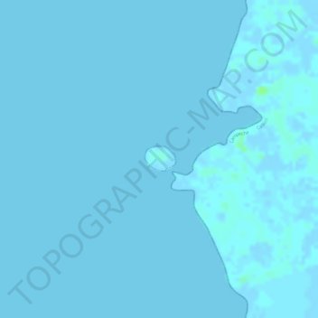 Mapa topográfico Isla de Piedras, altitude, relevo