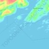 Mapa topográfico Mink Island, altitude, relevo