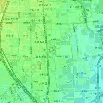 Mapa topográfico 新凤河, altitude, relevo