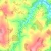Mapa topográfico Ribeirão Santa Bárbara, altitude, relevo
