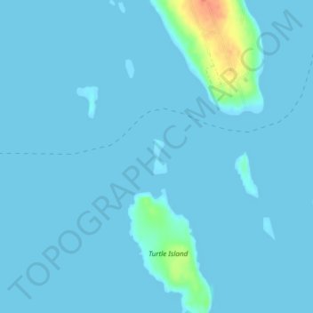 Mapa topográfico Spectacle Island, altitude, relevo