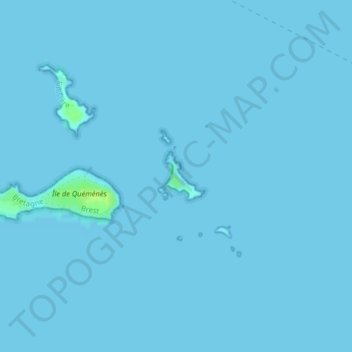 Mapa topográfico Île de Litiry, altitude, relevo