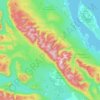 Mapa topográfico Beaufort Range, altitude, relevo