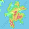 Mapa topográfico Deal Island, altitude, relevo