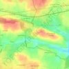 Mapa topográfico Lande de Coët Ruel, altitude, relevo