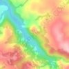 Mapa topográfico Ribeirão Piraí, altitude, relevo