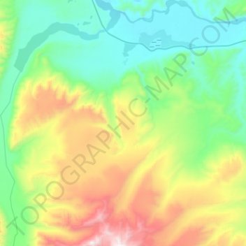 Mapa topográfico Dry Creek, altitude, relevo