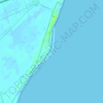 Mapa topográfico Playa Paraiso, altitude, relevo