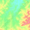 Mapa topográfico Cangula River, altitude, relevo