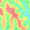 Mapa topográfico Academia das Cidades, altitude, relevo