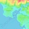 Mapa topográfico Plage de la Ville Dorée, altitude, relevo