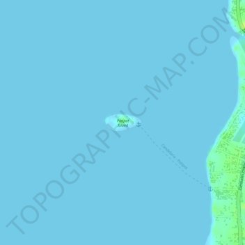 Mapa topográfico Potipot Island, altitude, relevo