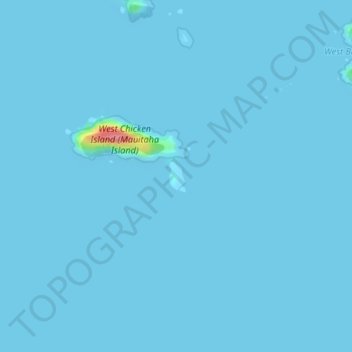 Mapa topográfico Araara Island, altitude, relevo