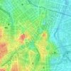 Mapa topográfico Praça Ramos de Azevedo, altitude, relevo