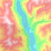 Mapa topográfico Christina Lake, altitude, relevo