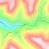 Mapa topográfico Barragem do Herval, altitude, relevo