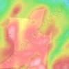 Mapa topográfico Loch Fionn-Ghleann, altitude, relevo