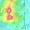 Mapa topográfico Groupe fortifié Verdun, altitude, relevo