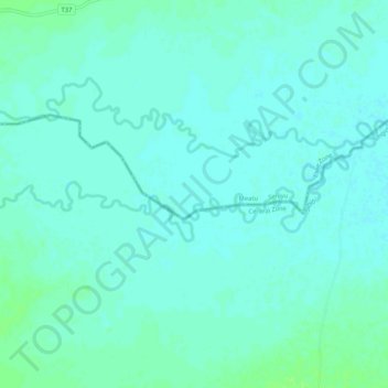 Mapa topográfico Sibiti, altitude, relevo