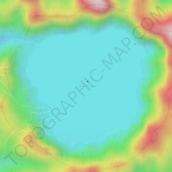 Mapa topográfico Lake Holon, altitude, relevo